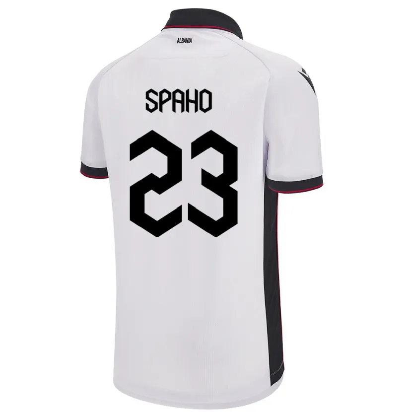 Danxen Mænd Albanien Klesjana Spaho #23 Hvid Udebane Spillertrøjer 24-26 Trøje T-Shirt