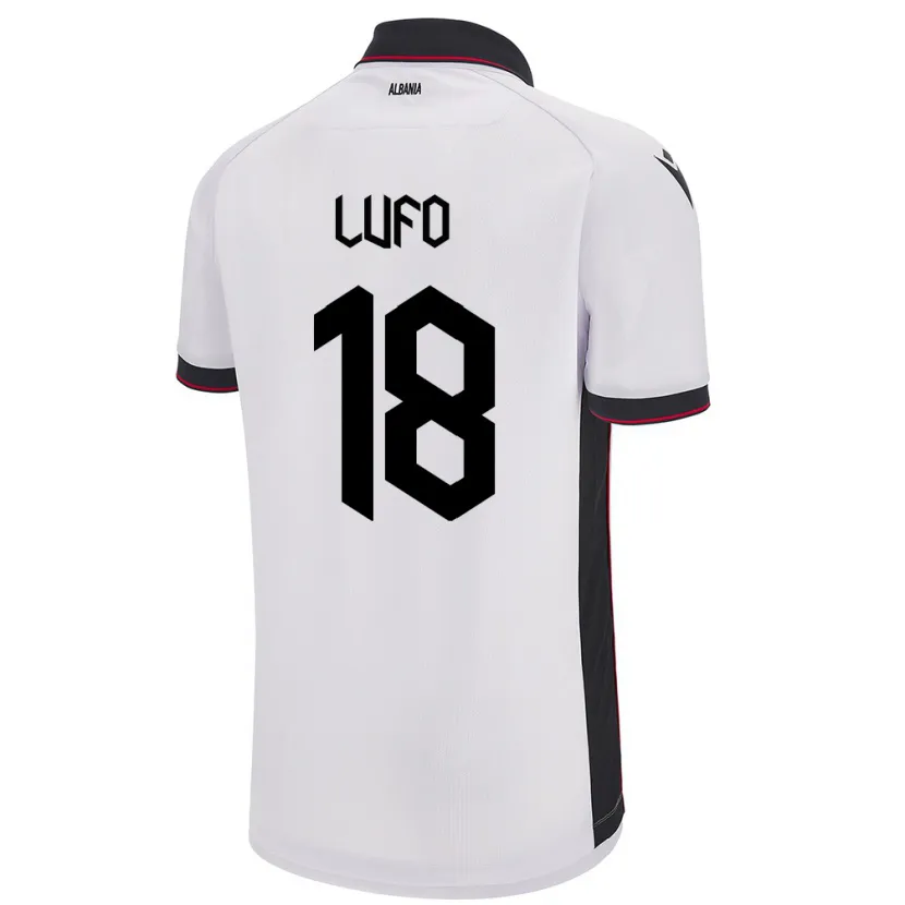 Danxen Mænd Albanien Esi Lufo #18 Hvid Udebane Spillertrøjer 24-26 Trøje T-Shirt