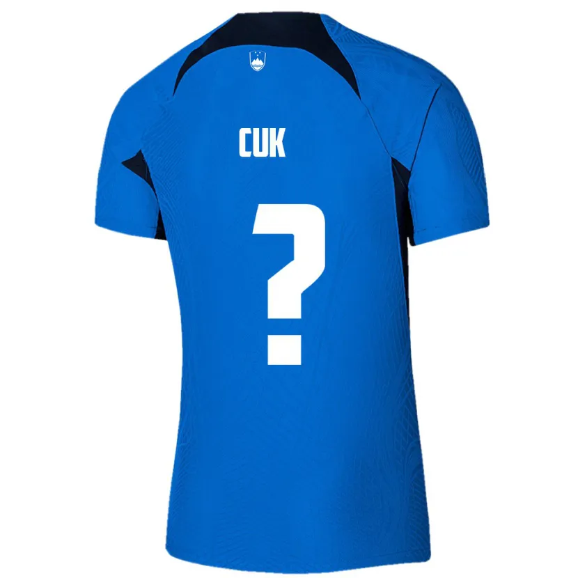 Danxen Mænd Slovenien Tine Cuk #0 Blå Udebane Spillertrøjer 24-26 Trøje T-Shirt
