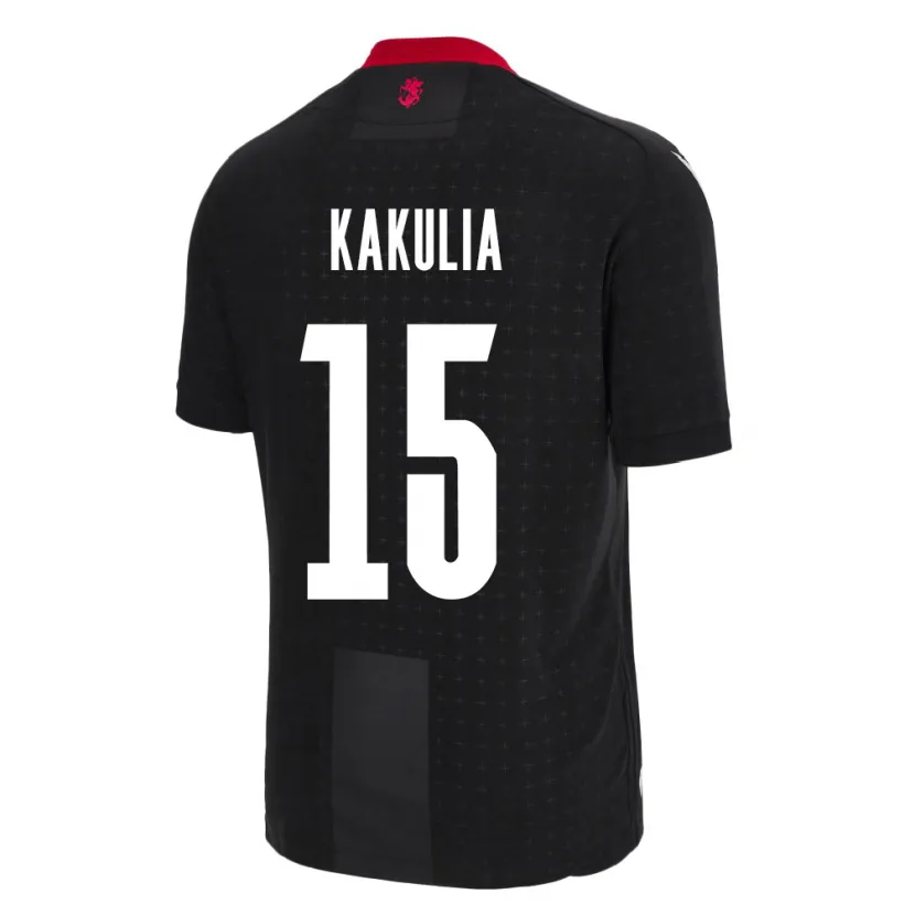 Danxen Mænd Georgia Giorgi Kakulia #15 Sort Udebane Spillertrøjer 24-26 Trøje T-Shirt