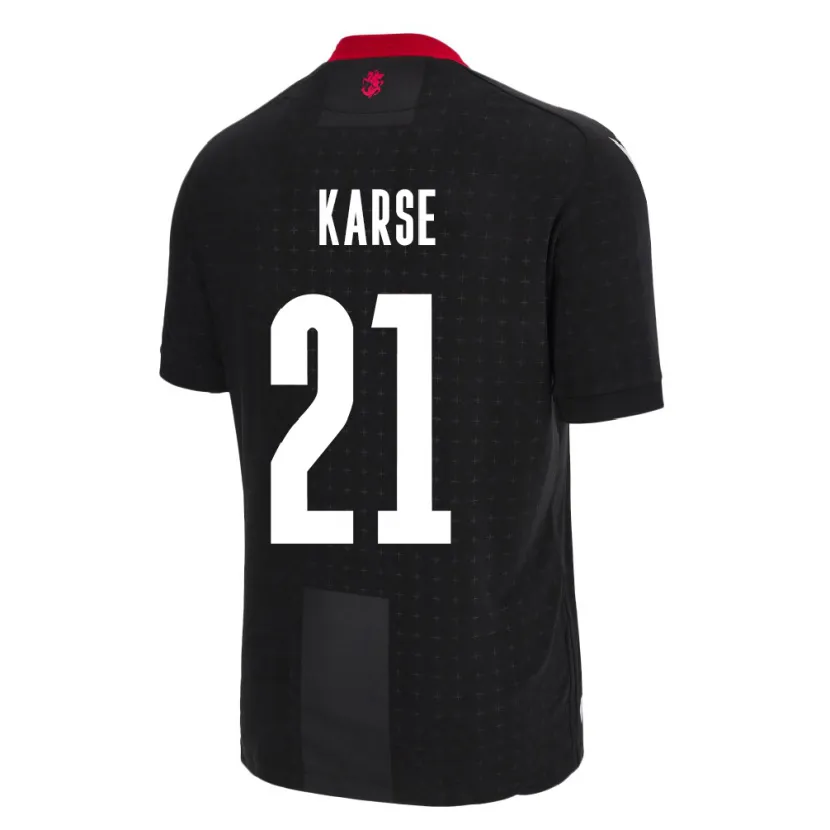 Danxen Mænd Georgia Karse #21 Sort Udebane Spillertrøjer 24-26 Trøje T-Shirt