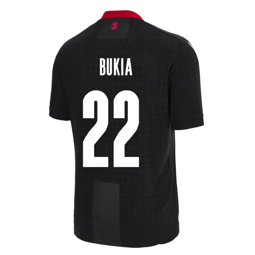 Danxen Mænd Georgia Davit Bukia #22 Sort Udebane Spillertrøjer 24-26 Trøje T-Shirt