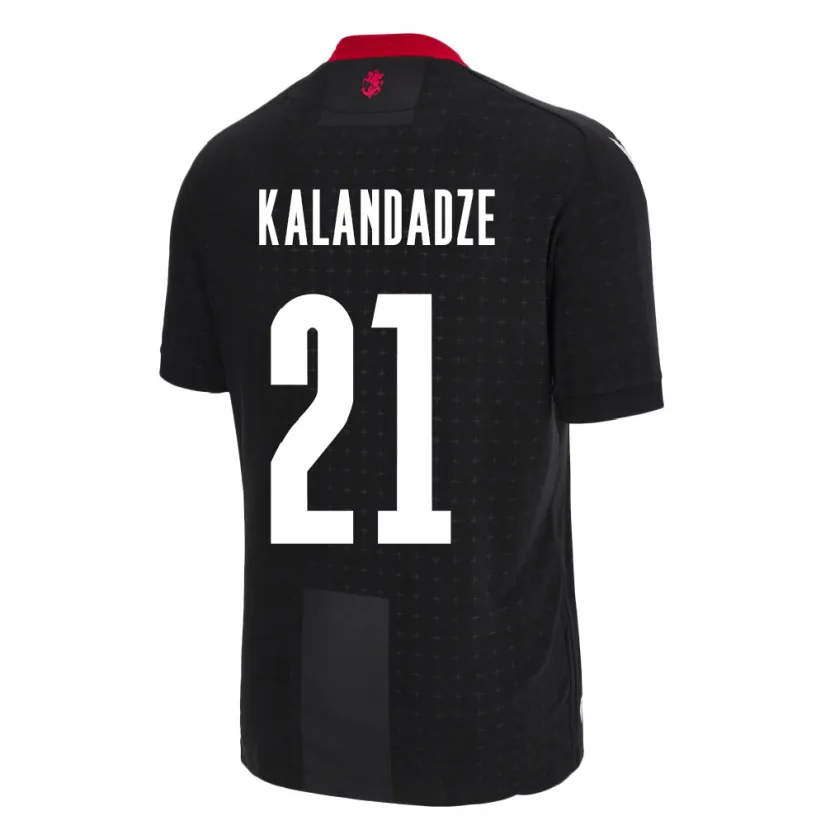 Danxen Mænd Georgia Mariam Kalandadze #21 Sort Udebane Spillertrøjer 24-26 Trøje T-Shirt