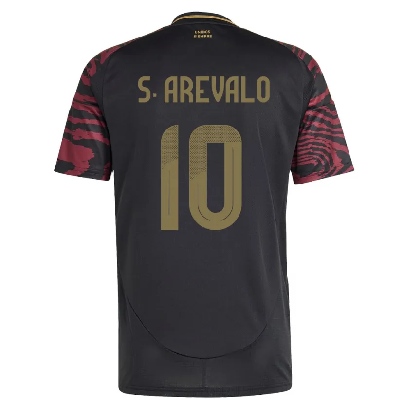 Danxen Mænd Peru Sandra Arévalo #10 Sort Udebane Spillertrøjer 24-26 Trøje T-Shirt