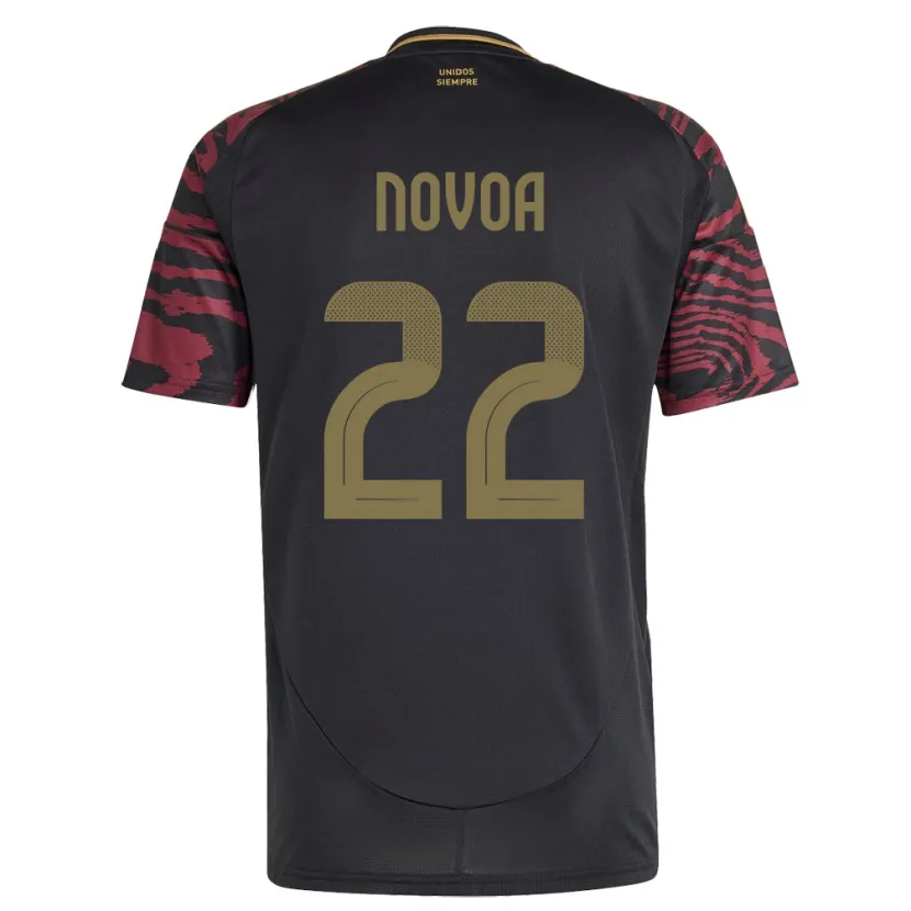 Danxen Mænd Peru Cindy Novoa #22 Sort Udebane Spillertrøjer 24-26 Trøje T-Shirt