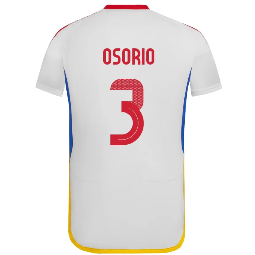 Danxen Mænd Venezuela Yordan Osorio #3 Hvid Udebane Spillertrøjer 24-26 Trøje T-Shirt
