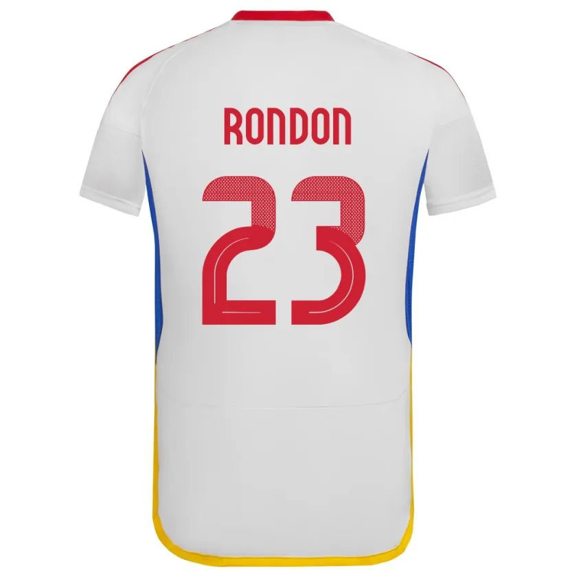 Danxen Mænd Venezuela Salomón Rondón #23 Hvid Udebane Spillertrøjer 24-26 Trøje T-Shirt