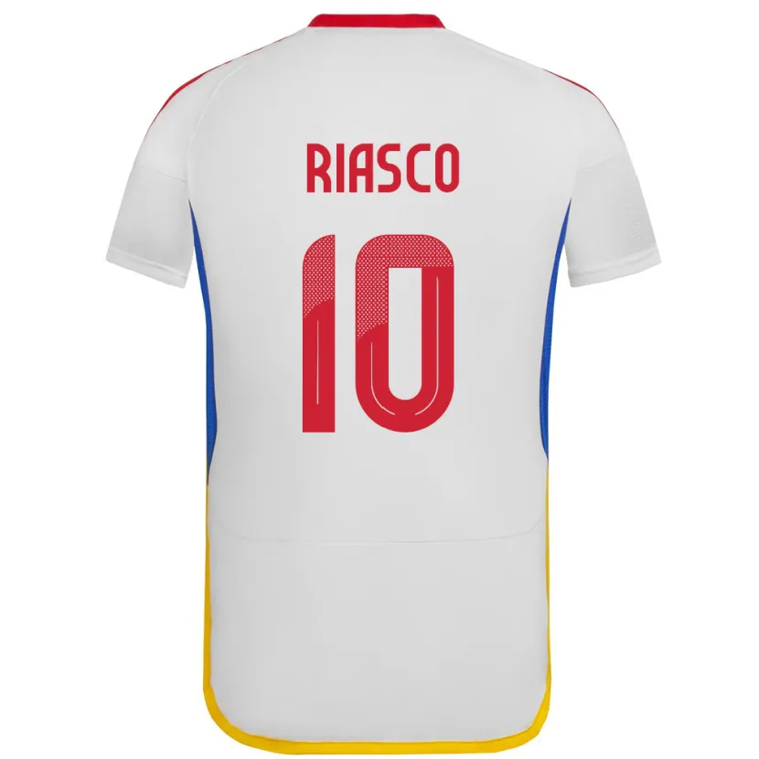 Danxen Mænd Venezuela José Riasco #10 Hvid Udebane Spillertrøjer 24-26 Trøje T-Shirt