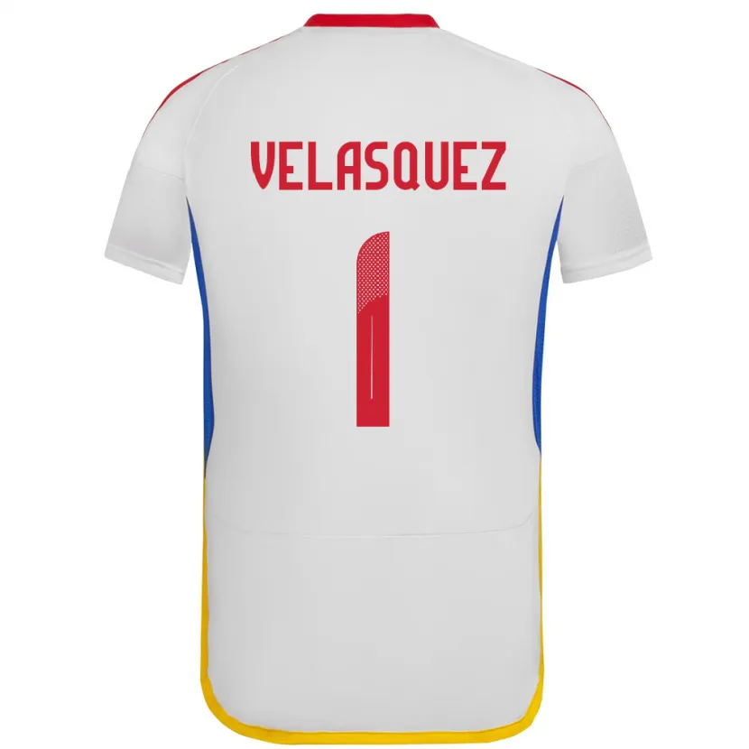 Danxen Mænd Venezuela Yessica Velásquez #1 Hvid Udebane Spillertrøjer 24-26 Trøje T-Shirt