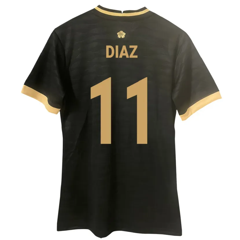 Danxen Mænd Panama Ismael Díaz #11 Sort Udebane Spillertrøjer 24-26 Trøje T-Shirt