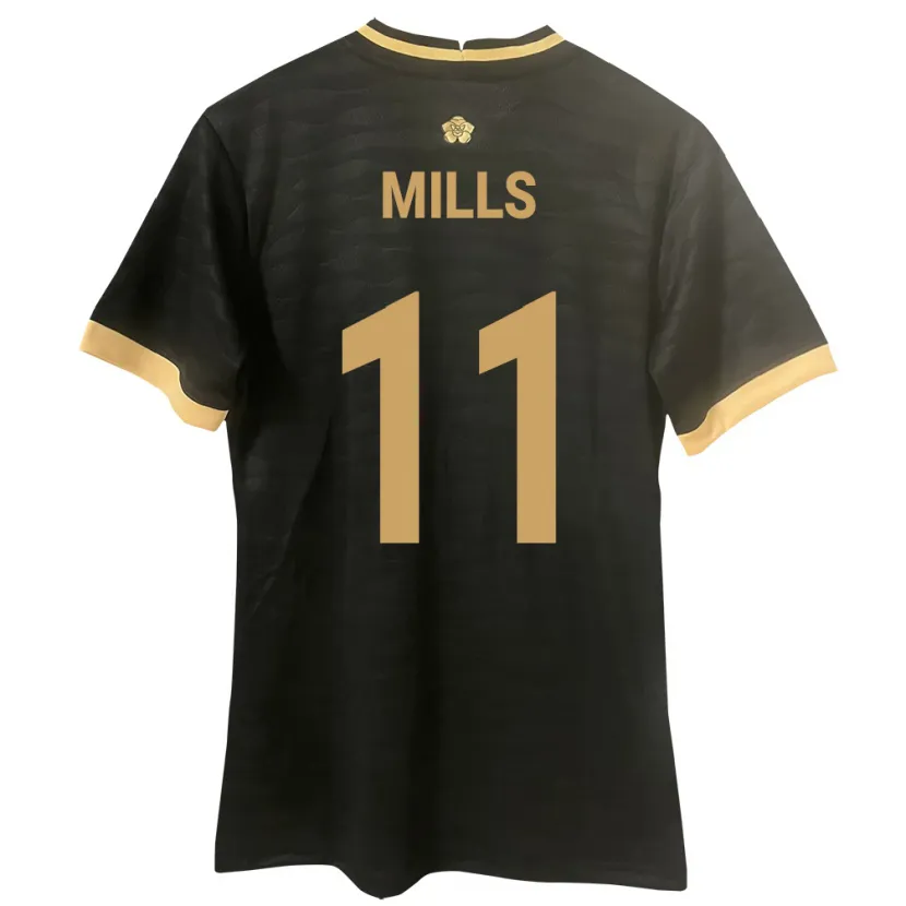 Danxen Mænd Panama Natalia Mills #11 Sort Udebane Spillertrøjer 24-26 Trøje T-Shirt