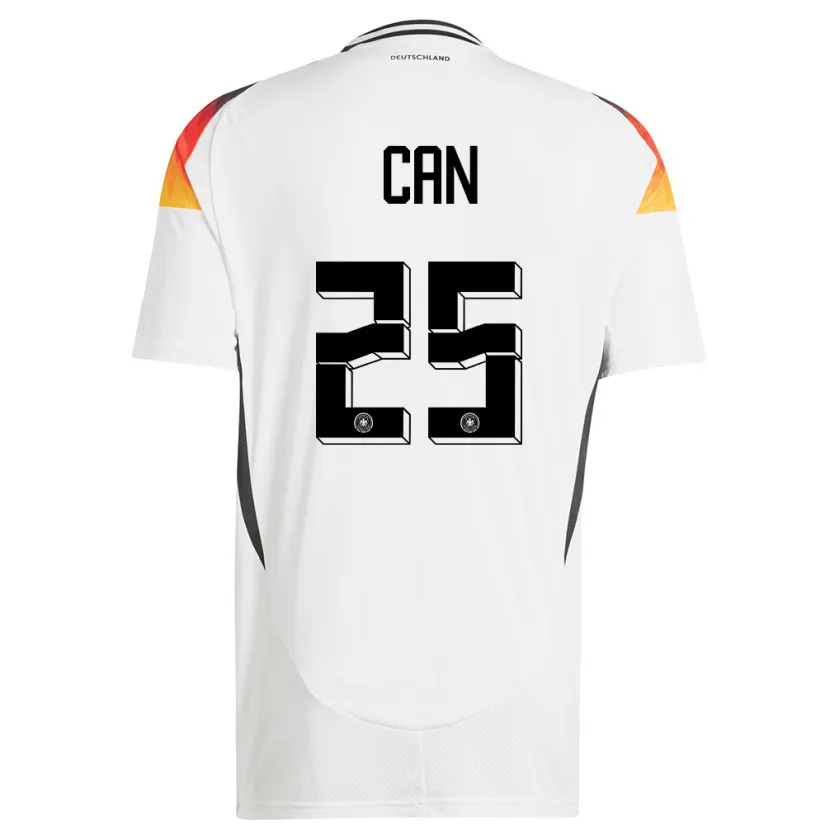 Danxen Kvinder Tyskland Emre Can #25 Hvid Hjemmebane Spillertrøjer 24-26 Trøje T-Shirt