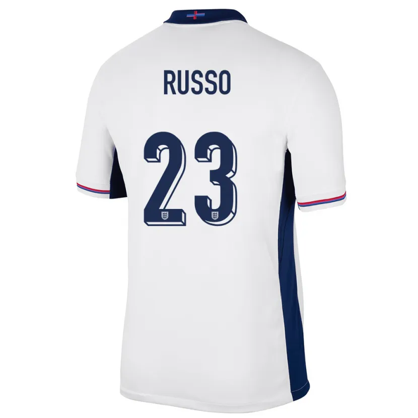 Danxen Kvinder England Alessia Russo #23 Hvid Hjemmebane Spillertrøjer 24-26 Trøje T-Shirt