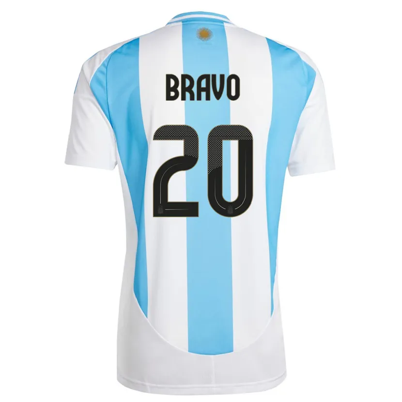Danxen Kvinder Argentina Ruth Bravo #20 Hvid Blå Hjemmebane Spillertrøjer 24-26 Trøje T-Shirt