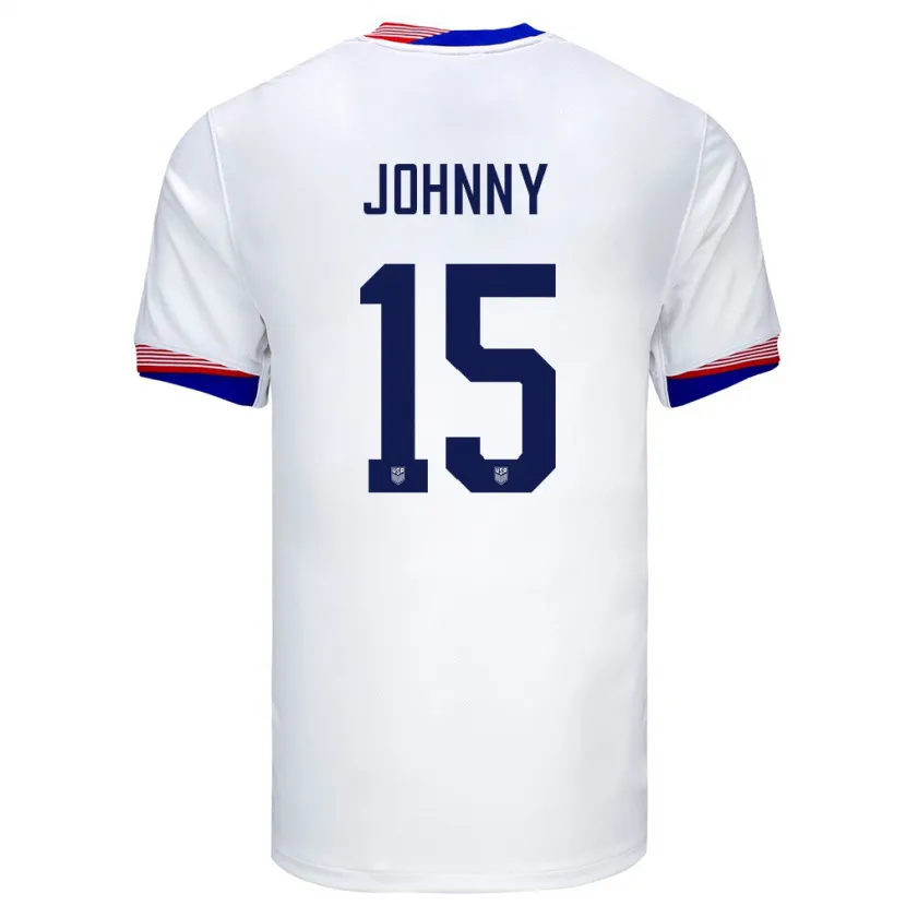 Danxen Kvinder Usa Johnny #15 Hvid Hjemmebane Spillertrøjer 24-26 Trøje T-Shirt