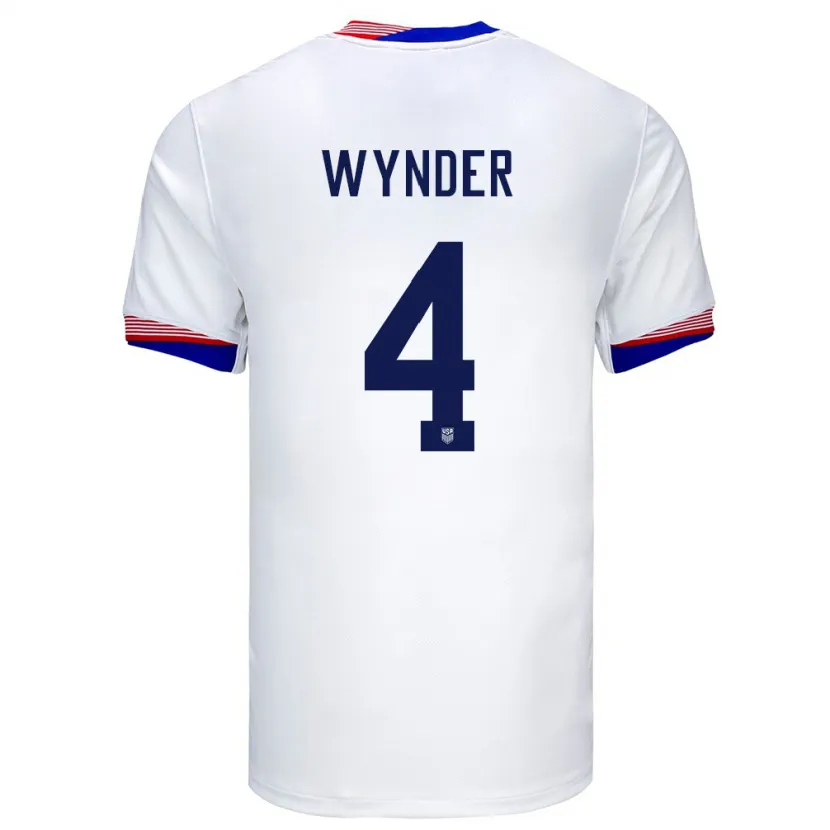 Danxen Kvinder Usa Joshua Wynder #4 Hvid Hjemmebane Spillertrøjer 24-26 Trøje T-Shirt