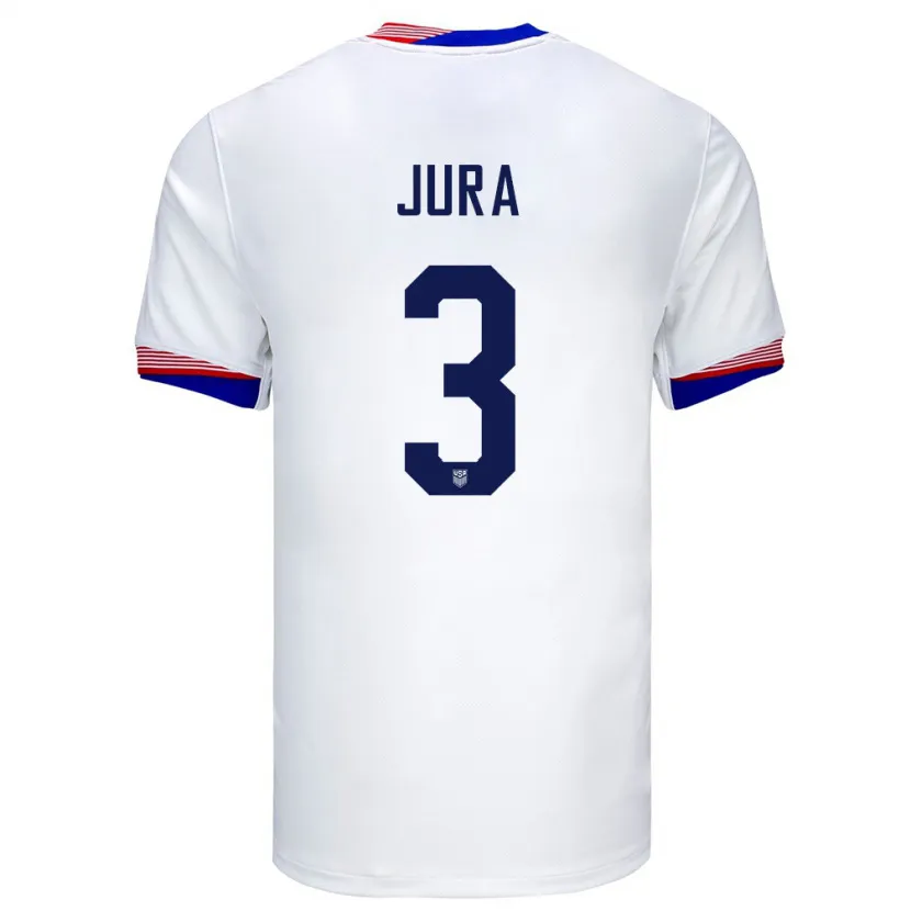 Danxen Kvinder Usa Sawyer Jura #3 Hvid Hjemmebane Spillertrøjer 24-26 Trøje T-Shirt