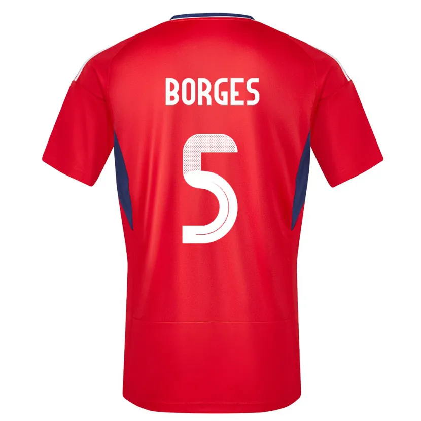 Danxen Kvinder Costa Rica Celso Borges #5 Rød Hjemmebane Spillertrøjer 24-26 Trøje T-Shirt