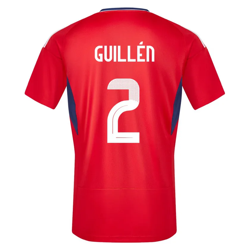 Danxen Kvinder Costa Rica Gabriela Guillen #2 Rød Hjemmebane Spillertrøjer 24-26 Trøje T-Shirt