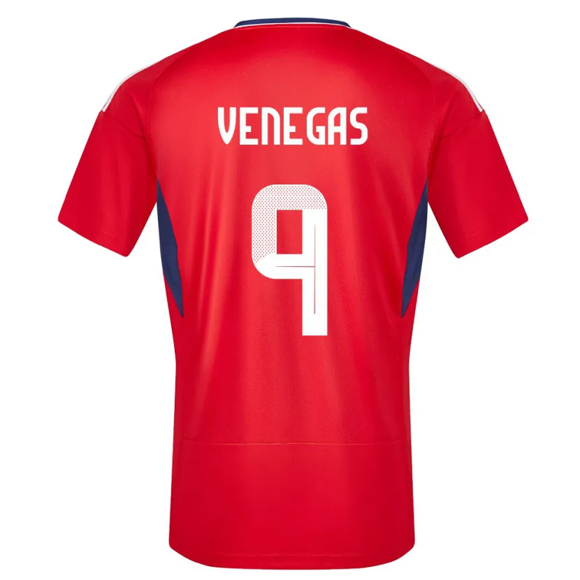Danxen Kvinder Costa Rica Carolina Venegas #9 Rød Hjemmebane Spillertrøjer 24-26 Trøje T-Shirt