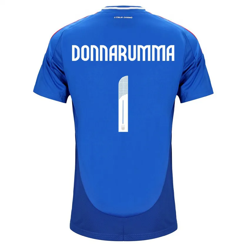 Danxen Kvinder Italien Gianluigi Donnarumma #1 Blå Hjemmebane Spillertrøjer 24-26 Trøje T-Shirt