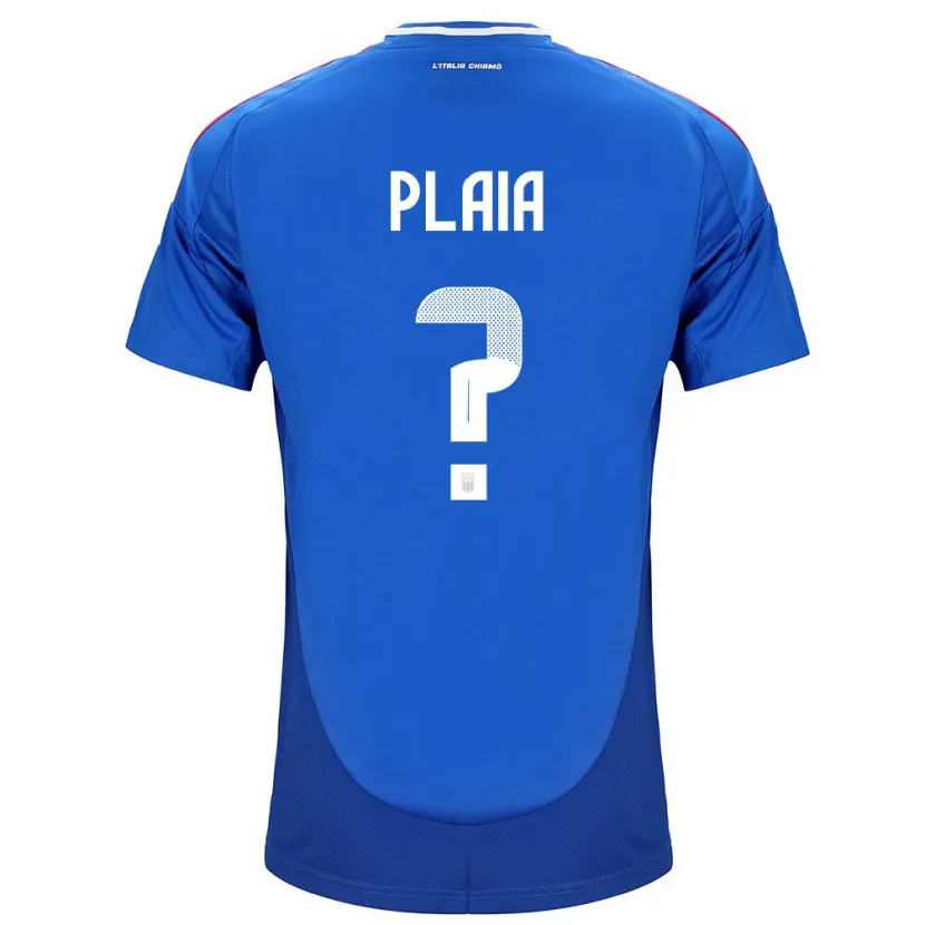 Danxen Kvinder Italien Matteo Plaia #0 Blå Hjemmebane Spillertrøjer 24-26 Trøje T-Shirt