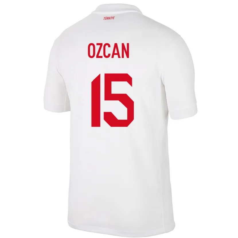 Danxen Kvinder Tyrkiet Salih Özcan #15 Hvid Hjemmebane Spillertrøjer 24-26 Trøje T-Shirt