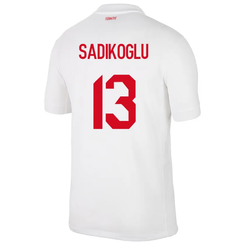 Danxen Kvinder Tyrkiet Birgül Sadıkoğlu #13 Hvid Hjemmebane Spillertrøjer 24-26 Trøje T-Shirt