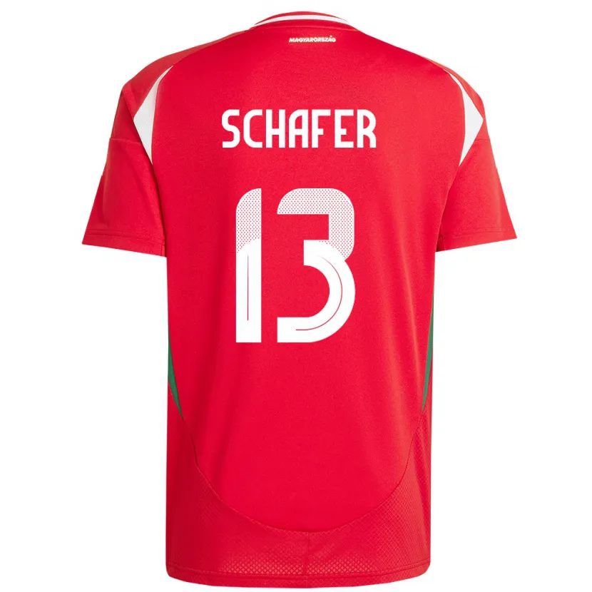 Danxen Kvinder Ungarn András Schäfer #13 Rød Hjemmebane Spillertrøjer 24-26 Trøje T-Shirt