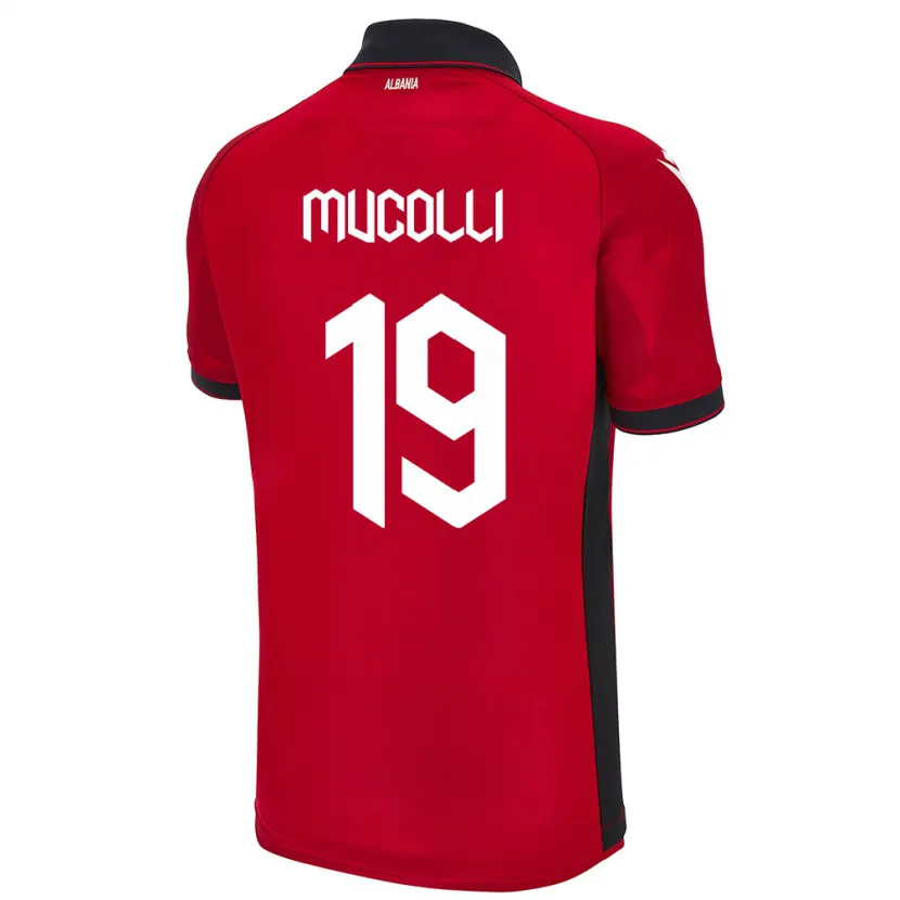 Danxen Kvinder Albanien Arbnor Mucolli #19 Rød Hjemmebane Spillertrøjer 24-26 Trøje T-Shirt