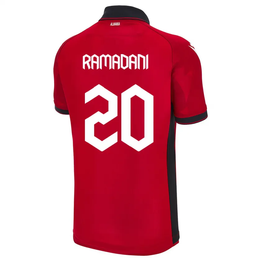 Danxen Kvinder Albanien Ylber Ramadani #20 Rød Hjemmebane Spillertrøjer 24-26 Trøje T-Shirt