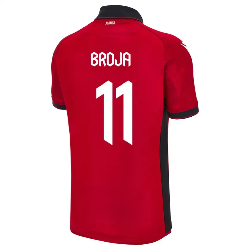 Danxen Kvinder Albanien Armando Broja #11 Rød Hjemmebane Spillertrøjer 24-26 Trøje T-Shirt