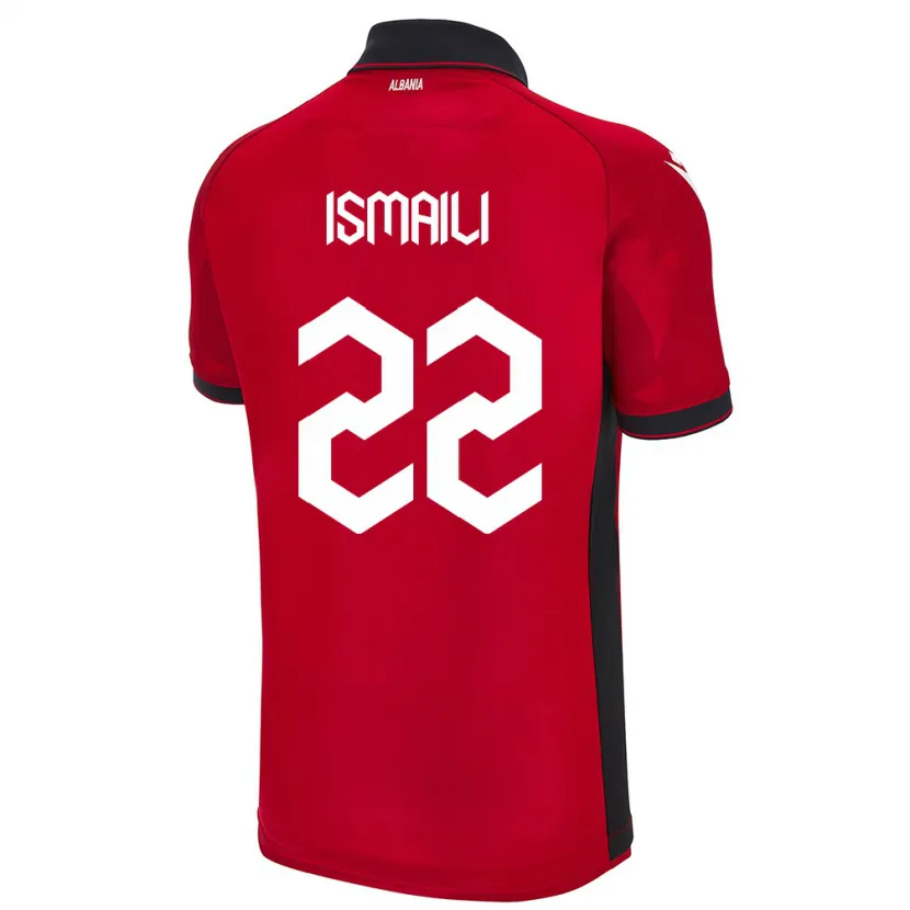 Danxen Kvinder Albanien Ysni Ismaili #22 Rød Hjemmebane Spillertrøjer 24-26 Trøje T-Shirt