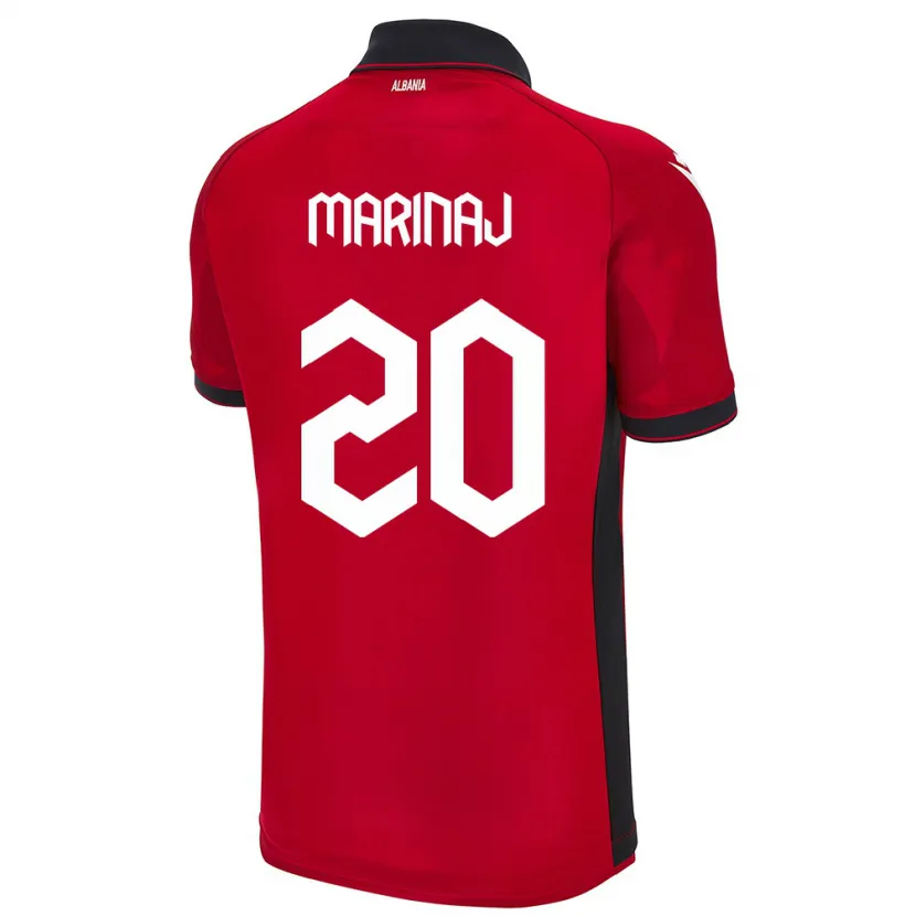 Danxen Kvinder Albanien Kledi Marinaj #20 Rød Hjemmebane Spillertrøjer 24-26 Trøje T-Shirt