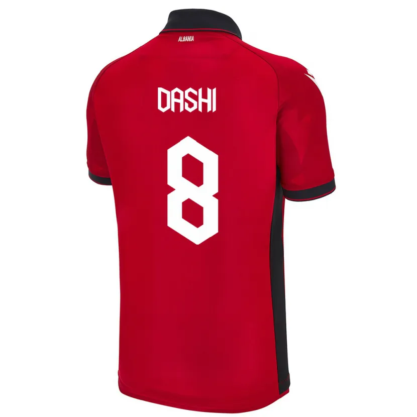 Danxen Kvinder Albanien Matteo Dashi #8 Rød Hjemmebane Spillertrøjer 24-26 Trøje T-Shirt