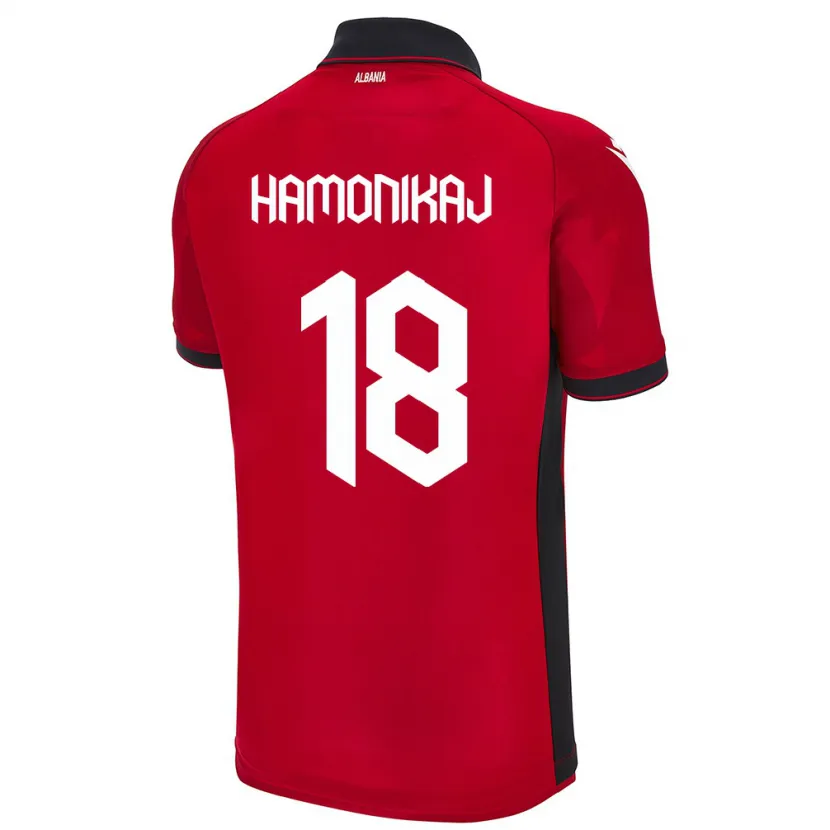 Danxen Kvinder Albanien Klea Hamonikaj #18 Rød Hjemmebane Spillertrøjer 24-26 Trøje T-Shirt