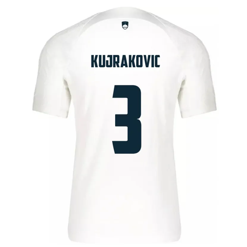 Danxen Kvinder Slovenien Minel Kujrakovic #3 Hvid Hjemmebane Spillertrøjer 24-26 Trøje T-Shirt
