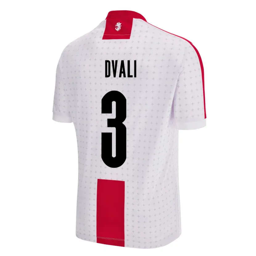 Danxen Kvinder Georgia Lasha Dvali #3 Hvid Hjemmebane Spillertrøjer 24-26 Trøje T-Shirt