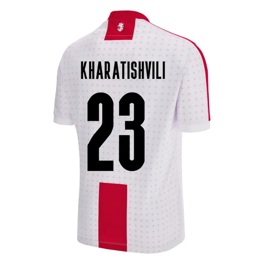 Danxen Kvinder Georgia Luka Kharatishvili #23 Hvid Hjemmebane Spillertrøjer 24-26 Trøje T-Shirt