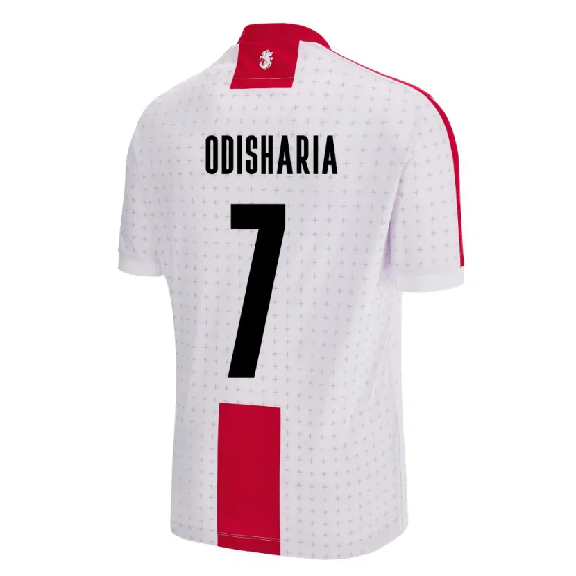 Danxen Kvinder Georgia Lasha Odisharia #7 Hvid Hjemmebane Spillertrøjer 24-26 Trøje T-Shirt