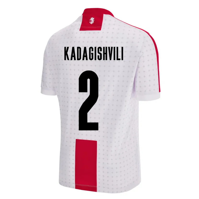 Danxen Kvinder Georgia Gvantsa Kadagishvili #2 Hvid Hjemmebane Spillertrøjer 24-26 Trøje T-Shirt