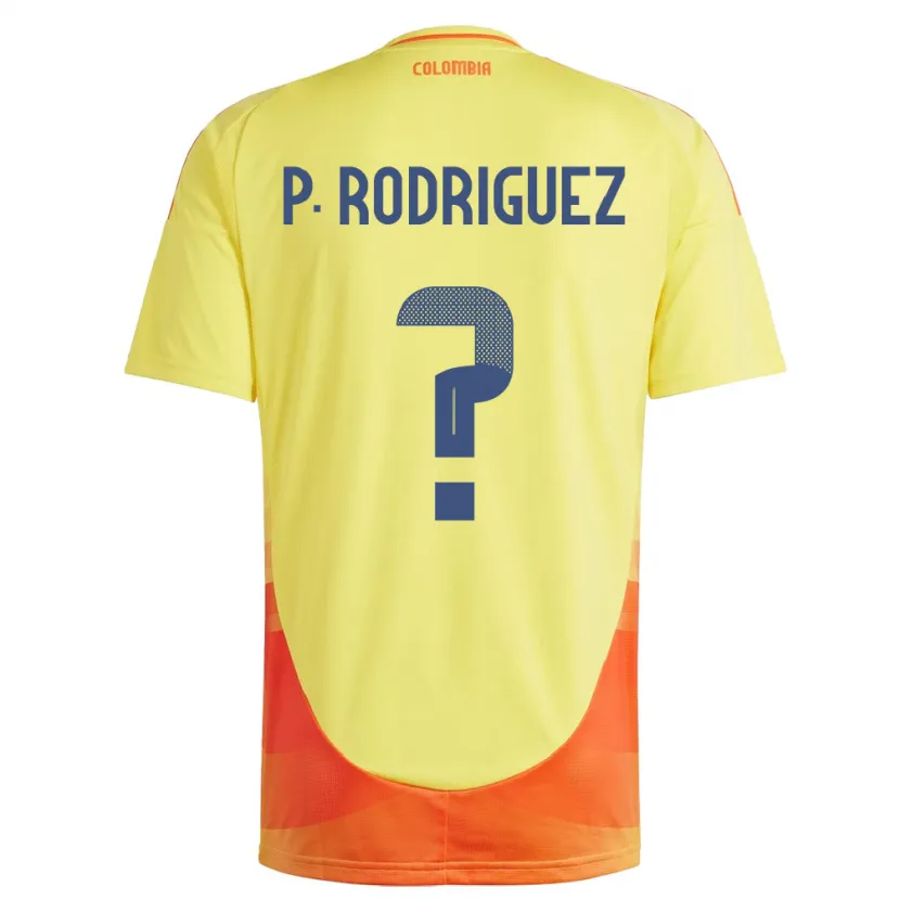 Danxen Kvinder Colombia Pedro Rodríguez #0 Gul Hjemmebane Spillertrøjer 24-26 Trøje T-Shirt
