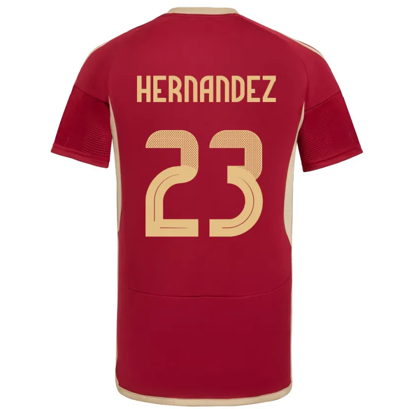Danxen Kvinder Venezuela Luifer Hernández #23 Bourgogne Hjemmebane Spillertrøjer 24-26 Trøje T-Shirt