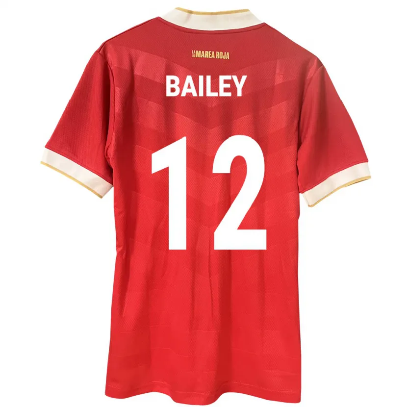 Danxen Kvinder Panama Yenith Bailey #12 Rød Hjemmebane Spillertrøjer 24-26 Trøje T-Shirt
