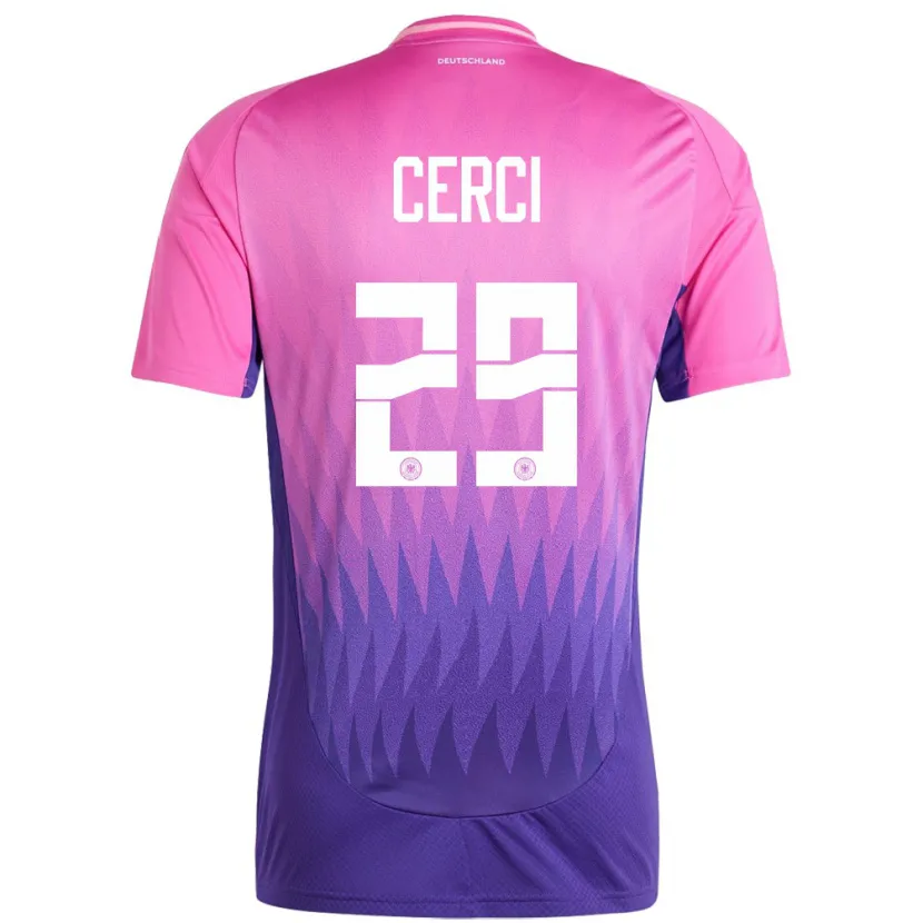 Danxen Kvinder Tyskland Selina Cerci #29 Pink Lilla Udebane Spillertrøjer 24-26 Trøje T-Shirt