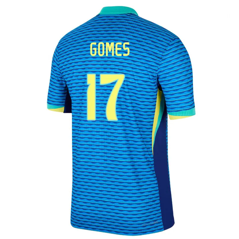 Danxen Kvinder Brasilien William Gomes #17 Blå Udebane Spillertrøjer 24-26 Trøje T-Shirt