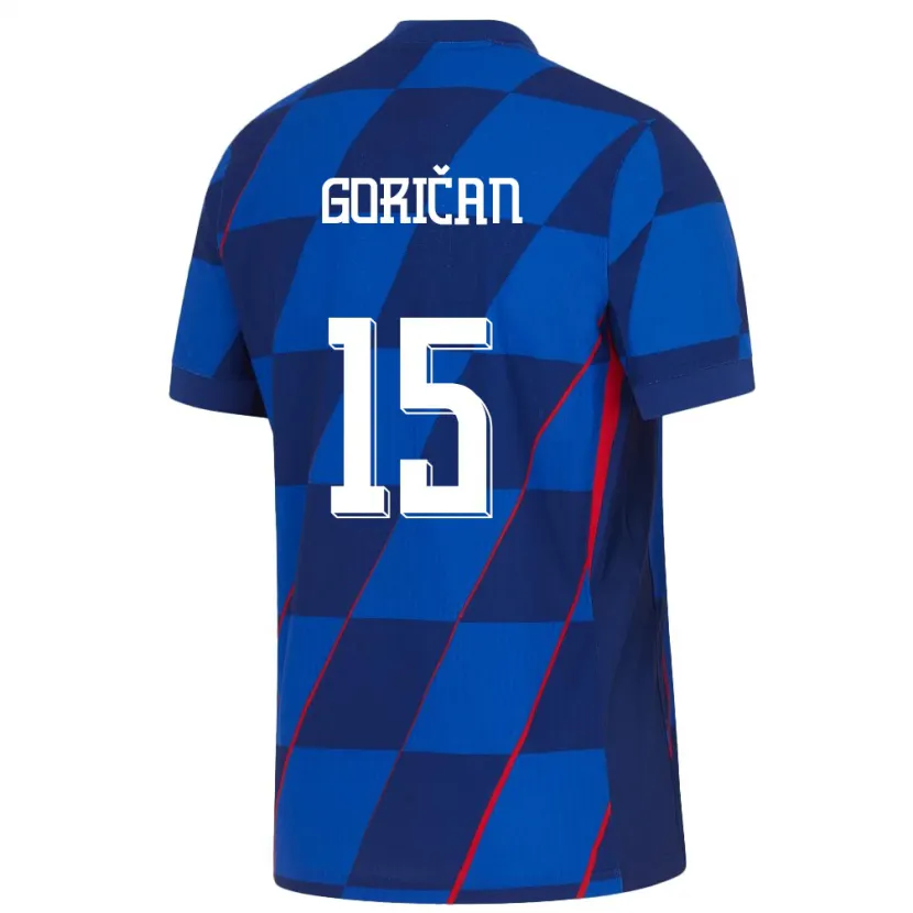 Danxen Kvinder Kroatien Silvio Gorican #15 Blå Udebane Spillertrøjer 24-26 Trøje T-Shirt