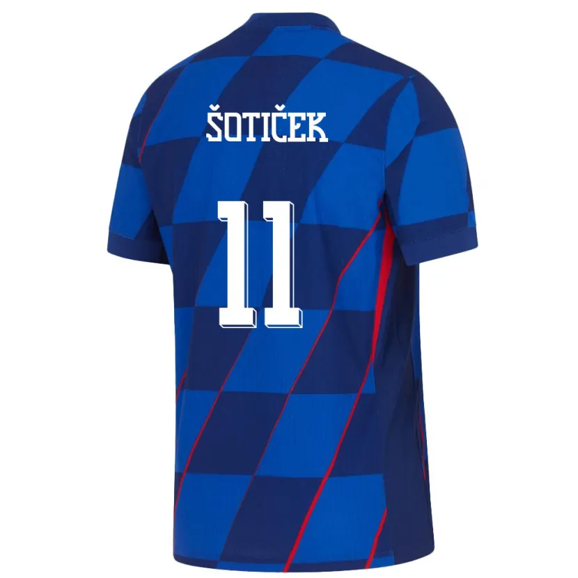 Danxen Kvinder Kroatien Marin Soticek #11 Blå Udebane Spillertrøjer 24-26 Trøje T-Shirt