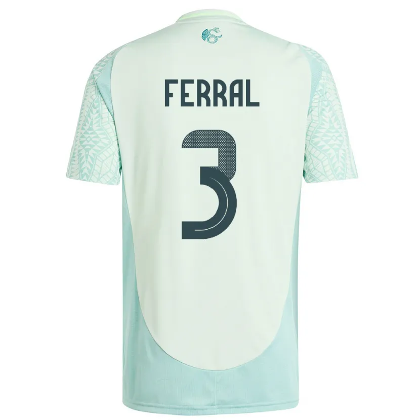 Danxen Kvinder Mexico Cristina Ferral #3 Linen Grøn Udebane Spillertrøjer 24-26 Trøje T-Shirt