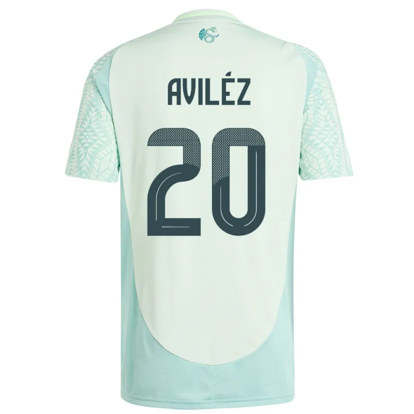 Danxen Kvinder Mexico Aylin Avilez #20 Linen Grøn Udebane Spillertrøjer 24-26 Trøje T-Shirt